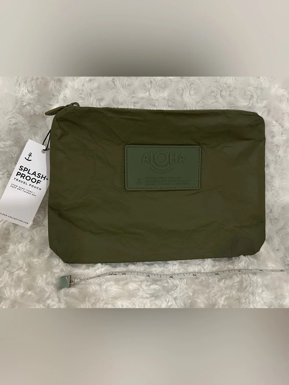 (NTW) ALOHA Collection Olive Splash-Proof Travel Pouch
